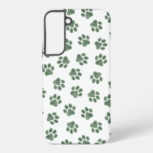 Doodle Paws, Hundepaws, grüne Paws Samsung Galaxy Hülle
