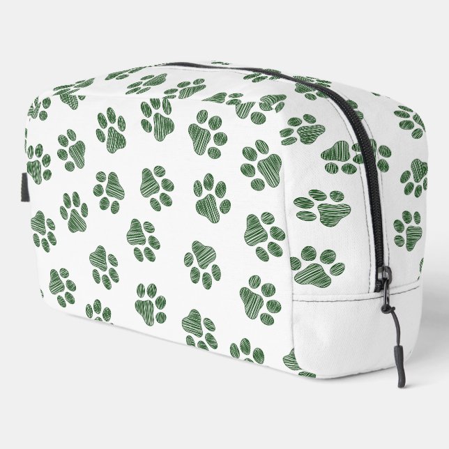 Doodle Paws, Hundepaws, grüne Paws Waschbeutel (Rechte Ecke)