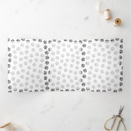 Doodle Paws, Hundepaws, Katzenpaws, schwarze Paws Dreifach Gefaltete Karte