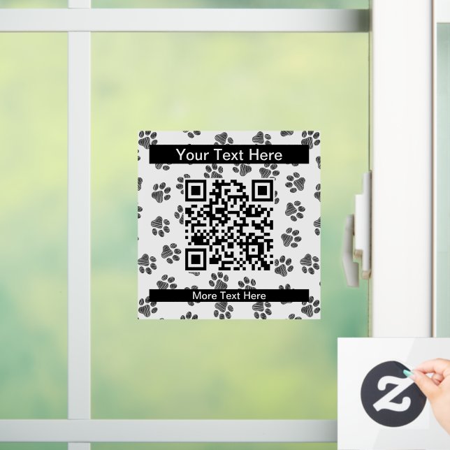 Doodle Paws, Hundepaws, Katzenpaws, schwarze Paws Fensteraufkleber (Zuhause)