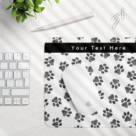 Doodle Paws, Hundepaws, Katzenpaws, schwarze Paws Mousepad