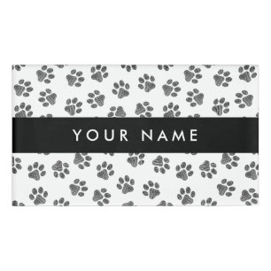 Doodle Paws, Hundepaws, Katzenpaws, schwarze Paws Namenschild
