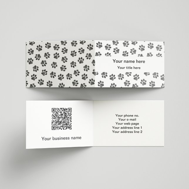 Doodle Paws, Hundepaws, Katzenpaws, schwarze Paws Visitenkarten (Von Creator hochgeladen)