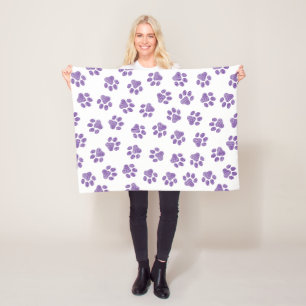 Doodle Paws, Hundepaws, Lila Paare Fleecedecke