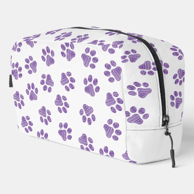 Doodle Paws, Hundepaws, Lila Paare Waschbeutel (Rechte Ecke)