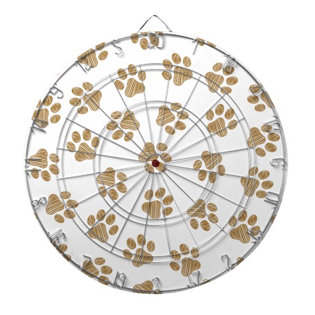 Doodle Paws, Hundepaws, orange Goldpaws Dartscheibe (vorne)