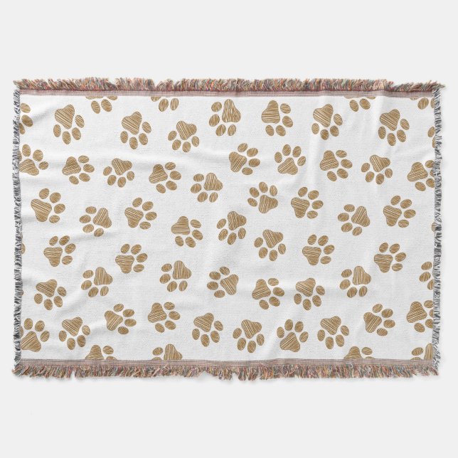 Doodle Paws, Hundepaws, orange Goldpaws Decke (Vorderseite)