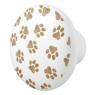 Doodle Paws, Hundepaws, orange Goldpaws Keramikknauf
