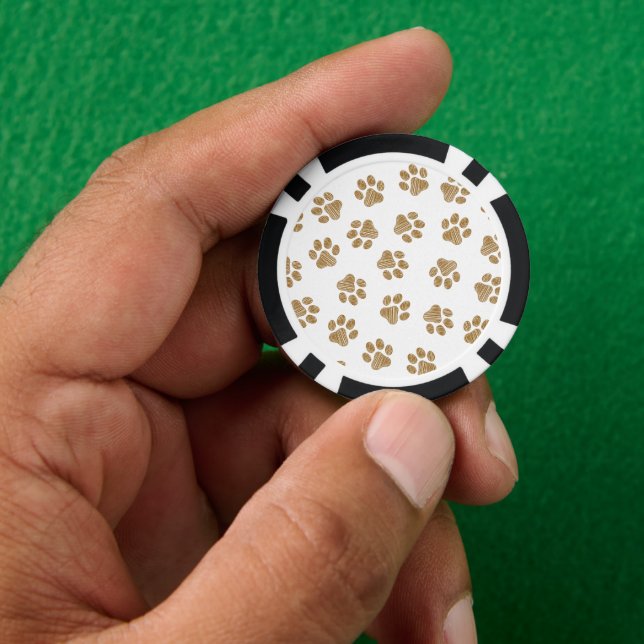 Doodle Paws, Hundepaws, orange Goldpaws Pokerchips (Hand)