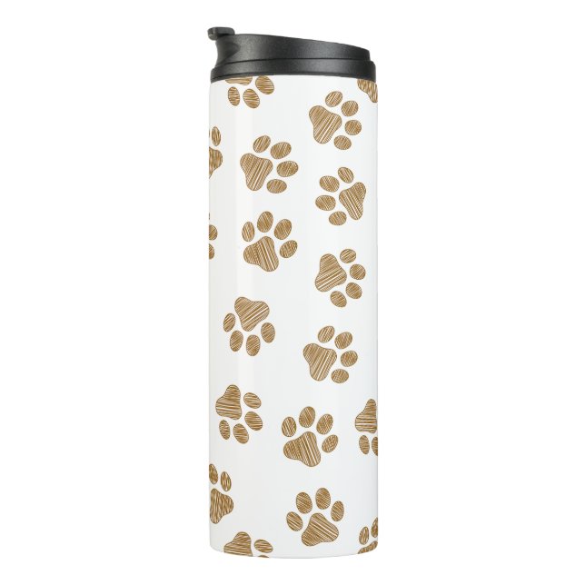 Doodle Paws, Hundepaws, orange Goldpaws Thermosbecher (Nach rechts gedreht)