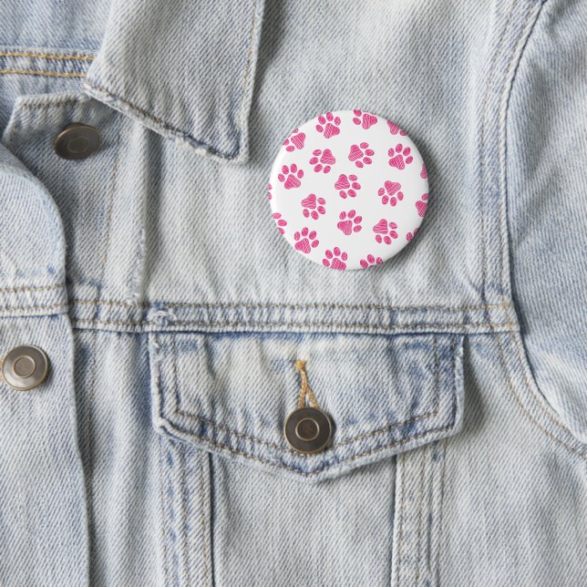 Doodle Paws, Hundepaws, rosa Paws Button (Beispiel)
