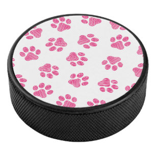 Doodle Paws, Hundepaws, rosa Paws Eishockey Puck