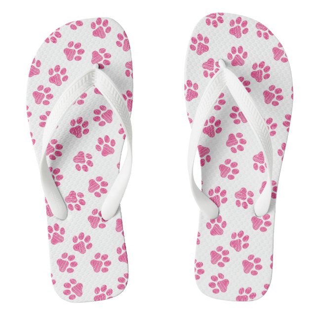 Doodle Paws, Hundepaws, rosa Paws Flip Flops (Fußbett)
