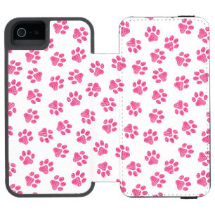 Doodle Paws, Hundepaws, rosa Paws Incipio Watson™ iPhone 5 Geldbörsen Hülle