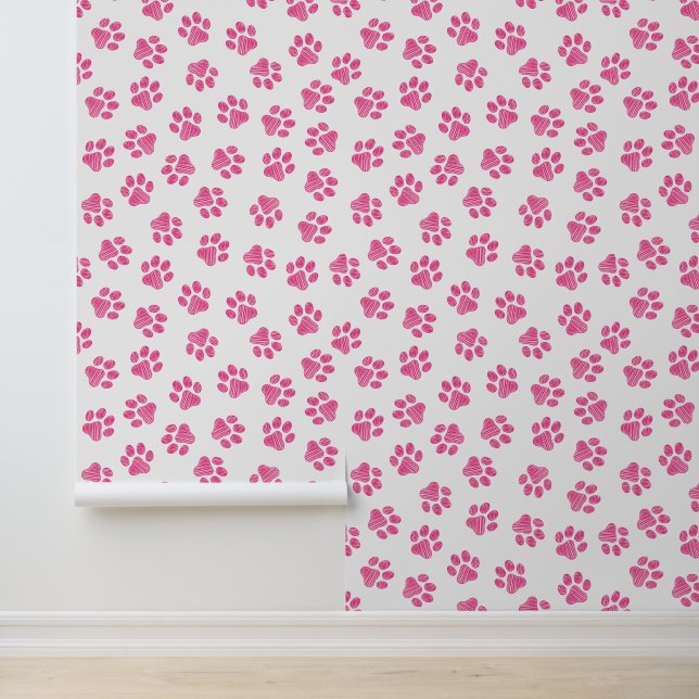 Doodle Paws, Hundepaws, rosa Paws Tapete (Anwendung)