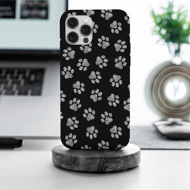 Doodle Paws, Hundepfähle, weiße Pasten Case-Mate iPhone Hülle (Von Creator hochgeladen)