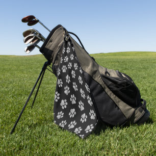 Doodle Paws, Hundepfähle, weiße Pasten Golfhandtuch