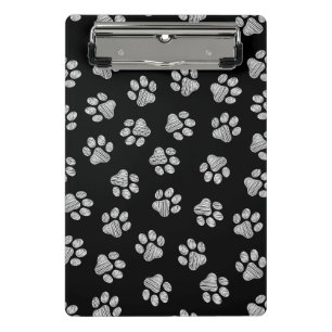 Doodle Paws, Hundepfähle, weiße Pasten Mini Klemmbrett