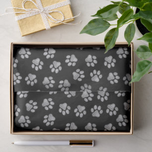 Doodle Paws, Hundepfähle, weiße Pasten Seidenpapier