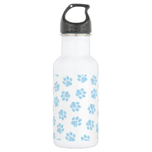 Doodle Paws, Hundepuws, Baby Blue Paws Edelstahlflasche