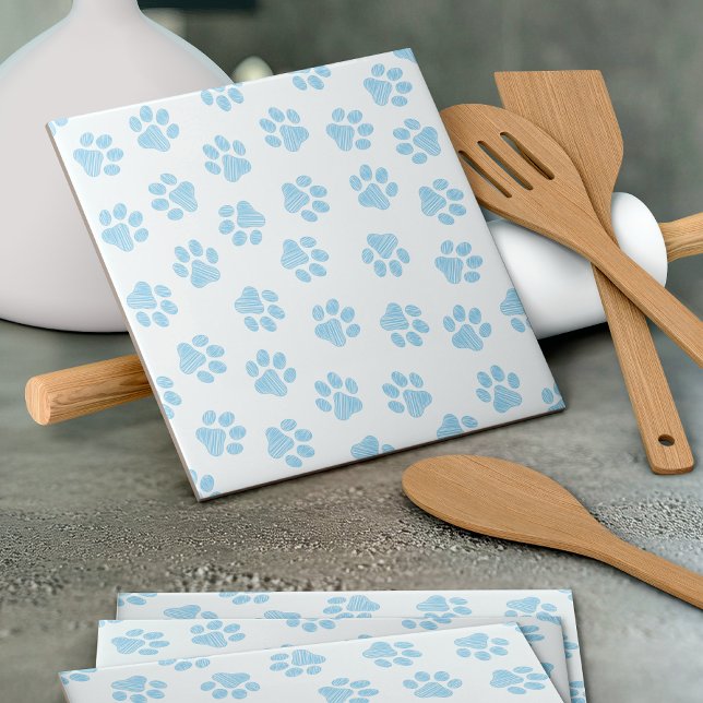Doodle Paws, Hundepuws, Baby Blue Paws Fliese (Von Creator hochgeladen)