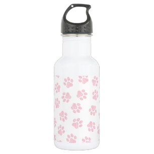 Doodle Paws, Hundepuws, Baby Pink Paws Edelstahlflasche