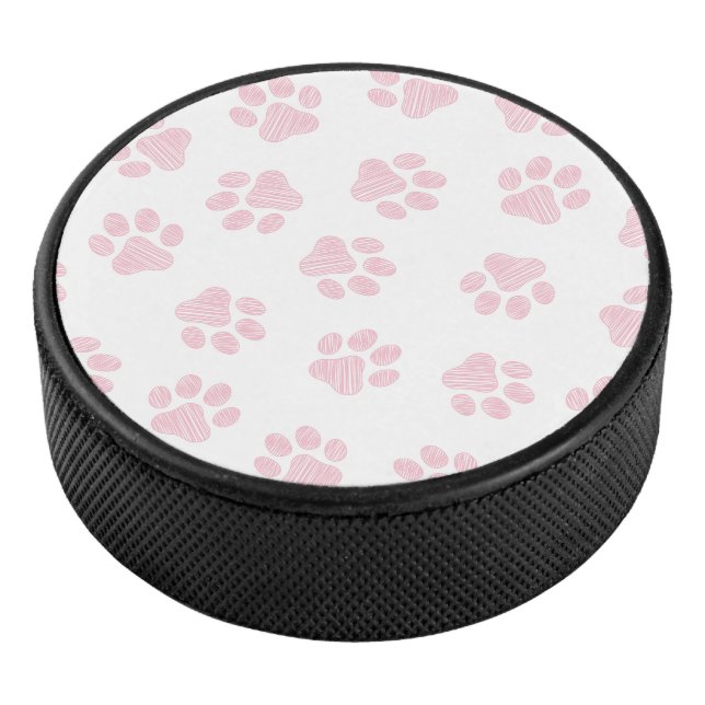 Doodle Paws, Hundepuws, Baby Pink Paws Eishockey Puck (3/4)