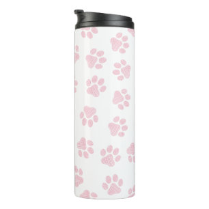Doodle Paws, Hundepuws, Baby Pink Paws Thermosbecher