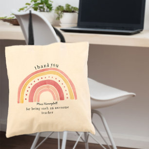 Doodle Pink Rainbow Niedlich Teacher Danke, Gesche Tragetasche