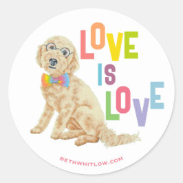 Doodle Pride Runder Aufkleber