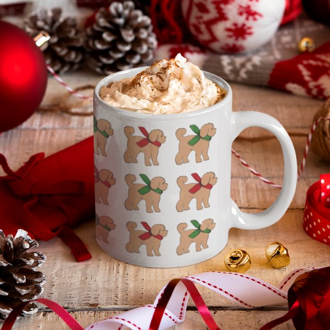 Doodle Puppy Dodge Weihnachtsfeiertag Kaffeetasse (Yummy hot chocolate anyone?)