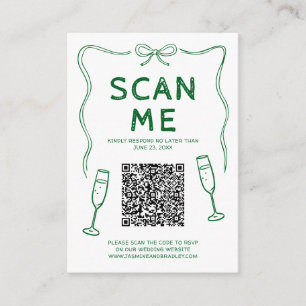 Doodle-QR-Code-Hochzeit Begleitkarte