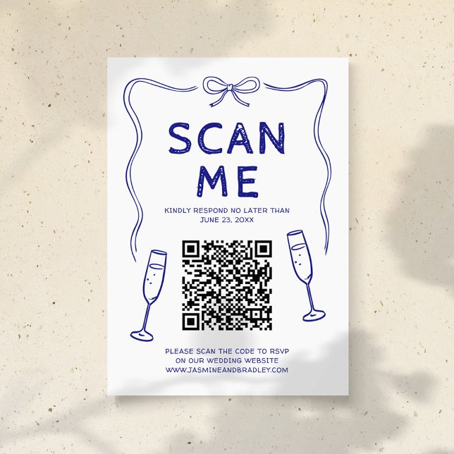 Doodle QR Code Wedding Begleitkarte (Von Creator hochgeladen)