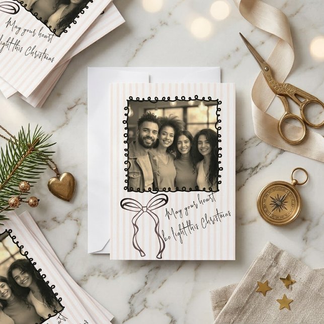 Doodle-Rahmen-Foto-Schleife-Weihnachtskarte-Rosa-S (Von Creator hochgeladen)