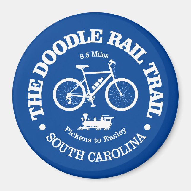 Doodle Rail Trail (Radfahren) Magnet (Vorne)