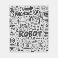 Doodle-Roboter-Element, Illustrator-Linie Werkzeug