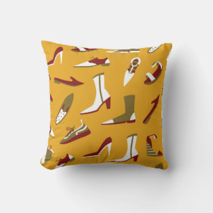 Doodle Schuhe: Hand gezogen Nahtlos. Kissen