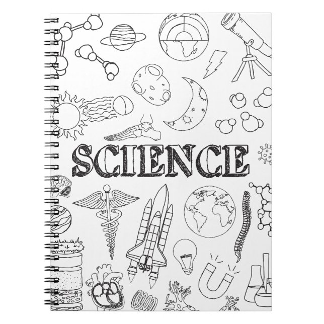Doodle Science Teacher Doodle Science Art Colour Notizblock (Vorderseite)