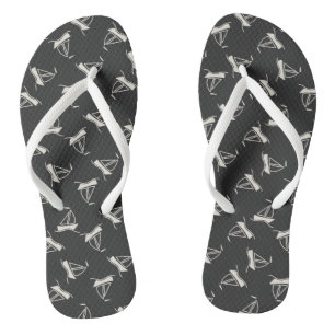 Doodle Segelboot-Muster Flip Flops