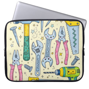 Doodle-Set DIY-Werkzeuge Laptopschutzhülle