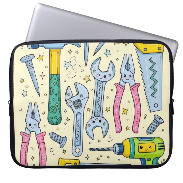 Doodle-Set DIY-Werkzeuge Laptopschutzhülle (Vorderseite)
