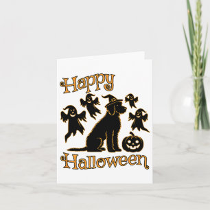 Doodle Silhouette Happy Halloween Karte
