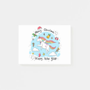 Doodle Sketch Cartoon Unicorn Horse Kids Post-it Klebezettel