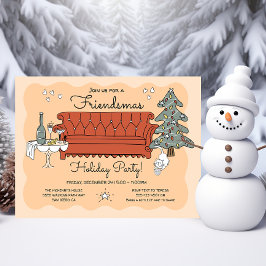Doodle Sketch Friendsmas Holiday Party Einladung