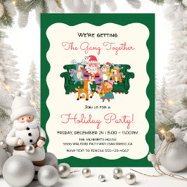 Doodle Sketch Office Holiday Party Friendsmas Einladung