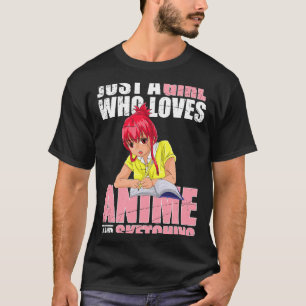 Doodle-Skizzen japanischer Manga Kawaii Mädchen Gi T-Shirt