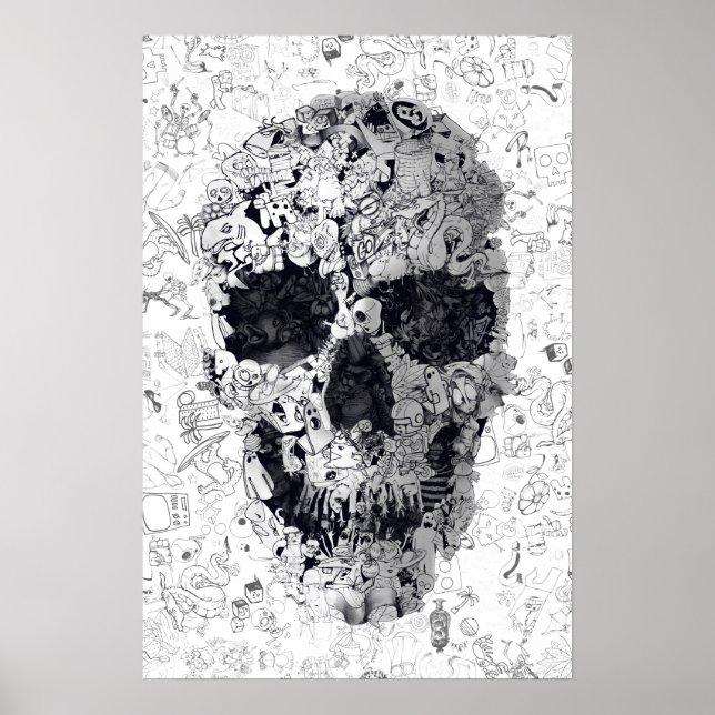Doodle Skull Poster (Vorne)
