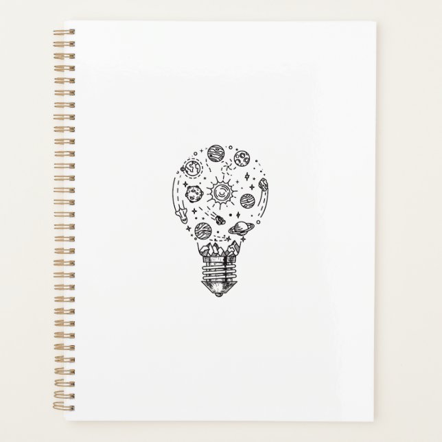 Doodle Solar System in Bulb Planer (Vorderseite)