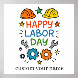 Doodle Spaß Labor Day Poster