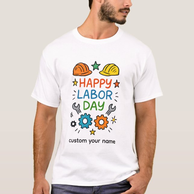Doodle Spaß Labor Day T-Shirt (Vorderseite)